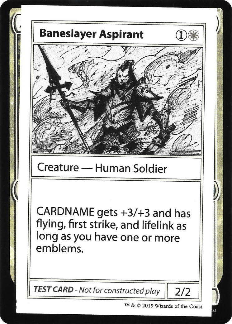 Baneslayer Aspirant (No PW Symbol) (CMB1-003) - Mystery Booster Playtest Cards 2021