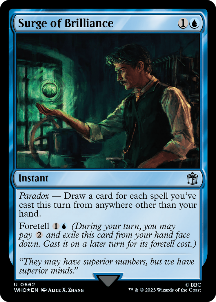 Surge of Brilliance (Surge Foil) (WHO-662) - Doctor Who Foil