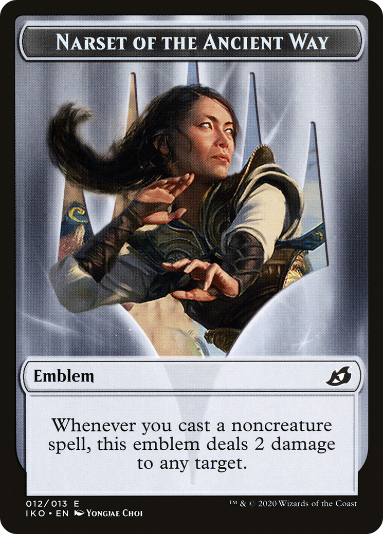 Narset of the Ancient Way Emblem (TIKO-012) - Ikoria: Lair of Behemoths Tokens Foil