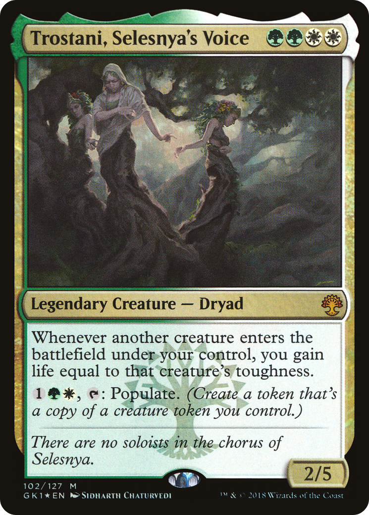Trostani, Selesnya's Voice (GR1-102) - GRN Guild Kit Foil