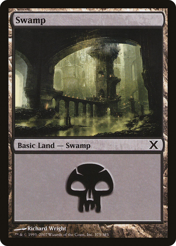 Swamp (375) (10E-375) - Tenth Edition Foil