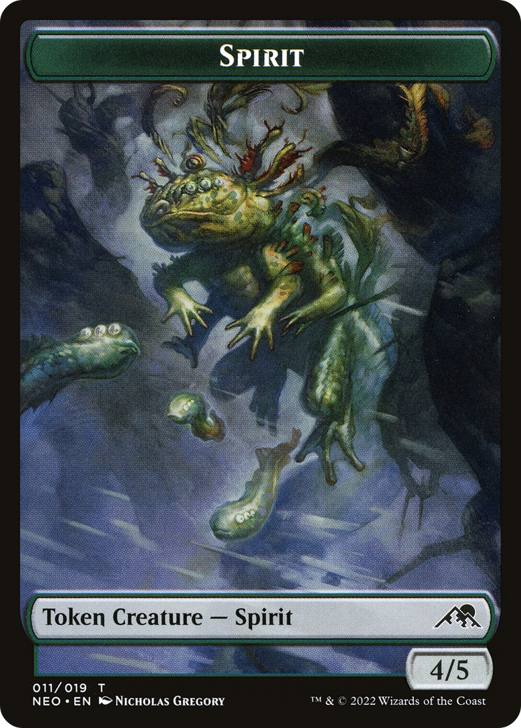 Spirit Token (011) (NEO-011) - Kamigawa: Neon Dynasty Tokens