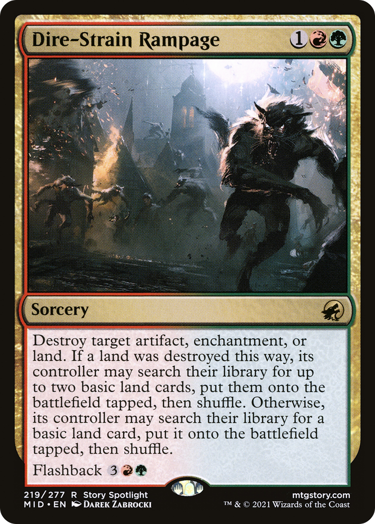 Dire-Strain Rampage (MID-219) - Innistrad: Midnight Hunt