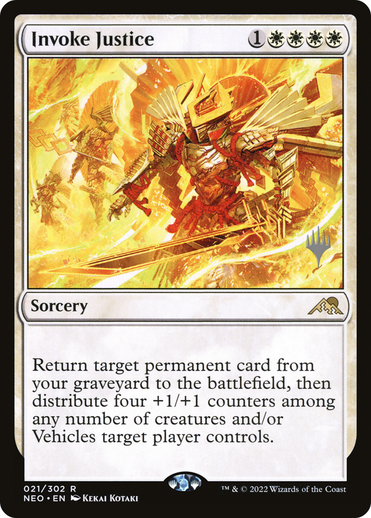 Invoke Justice (Promo Pack) [Kamigawa: Neon Dynasty Promos]
