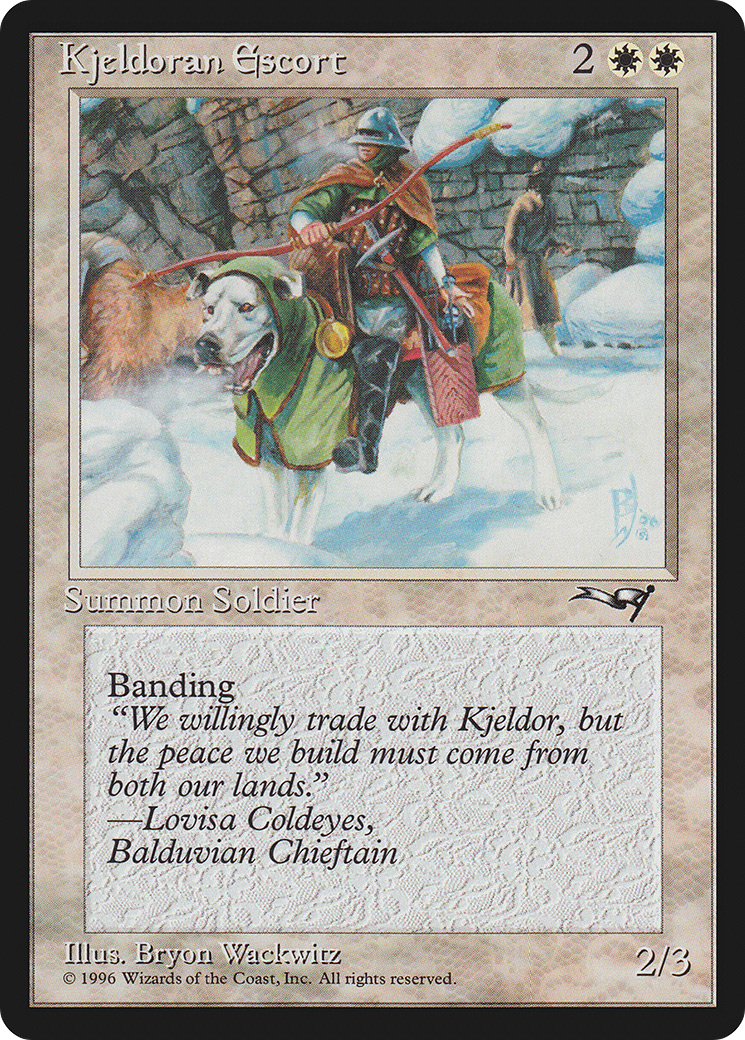 Kjeldoran Escort (Green Blanketed Dog) (ALL-134) - Alliances