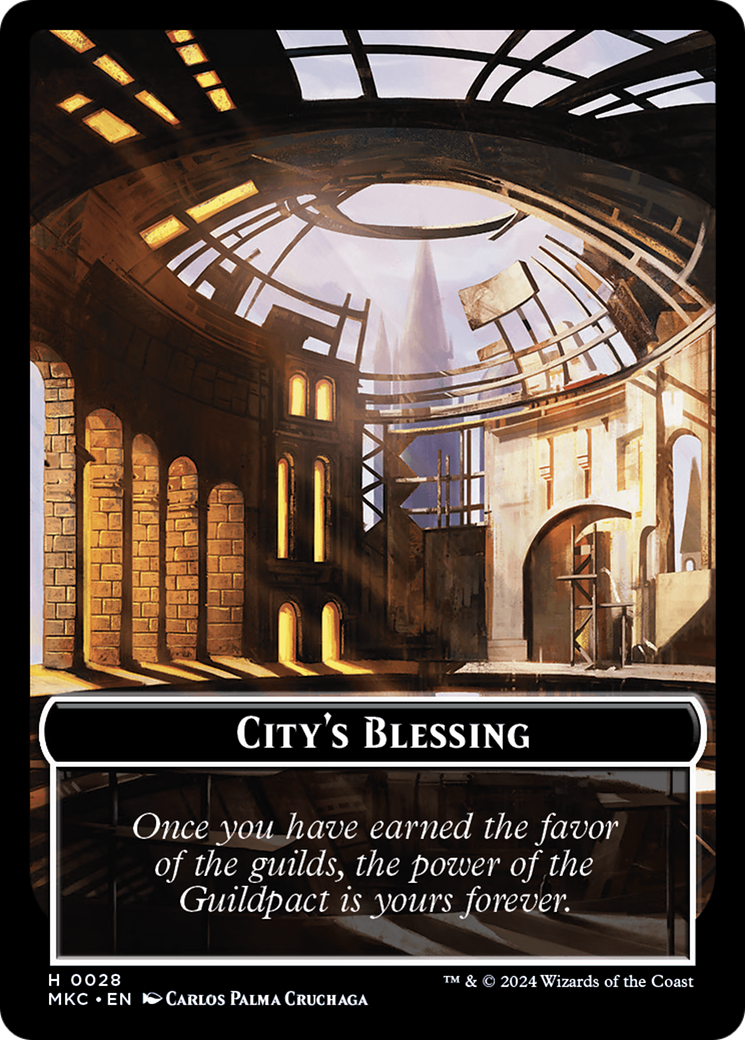 City's Blessing (TMKC-028) - Murders at Karlov Manor Commander Tokens Foil