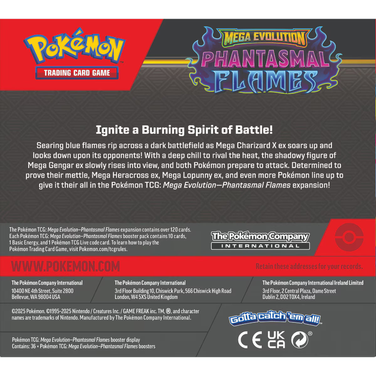 Pokémon: Mega Evolution Phantasmal Flames - Booster Box