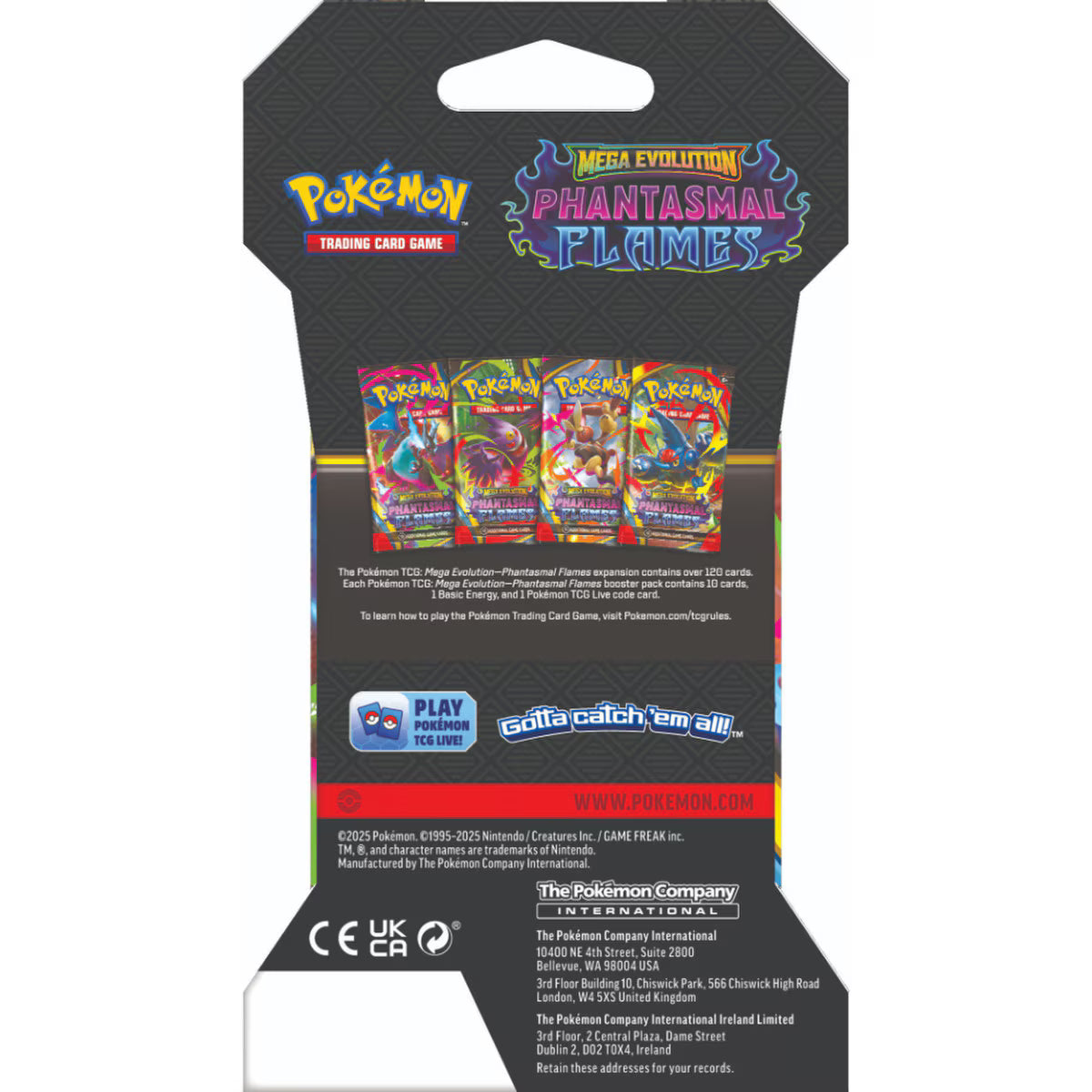 Pokémon: Mega Evolution Phantasmal Flames - Sleeved Booster