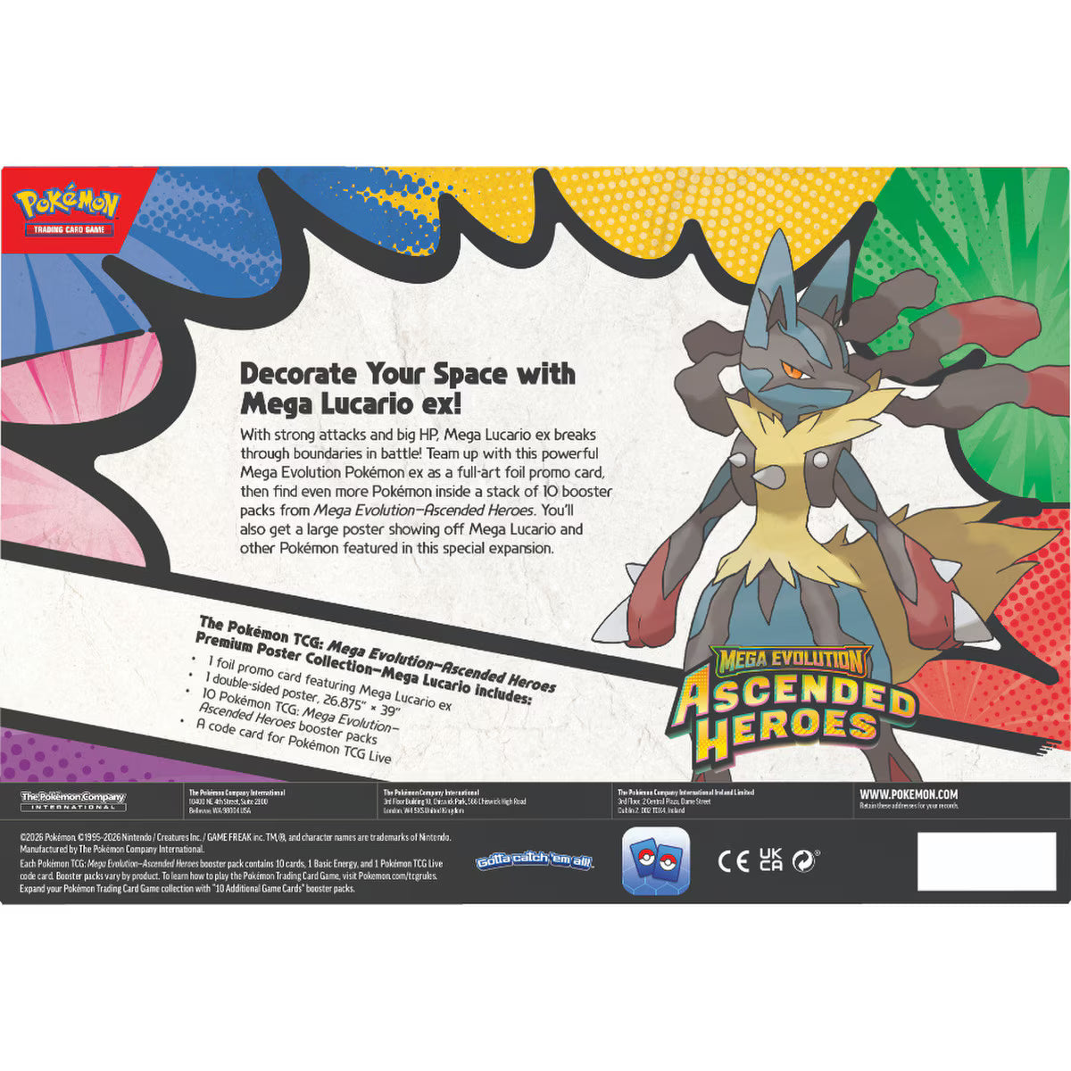 Pokémon TCG: Mega Evolution – Ascended Heroes Premium Poster - Mega Lucario ex