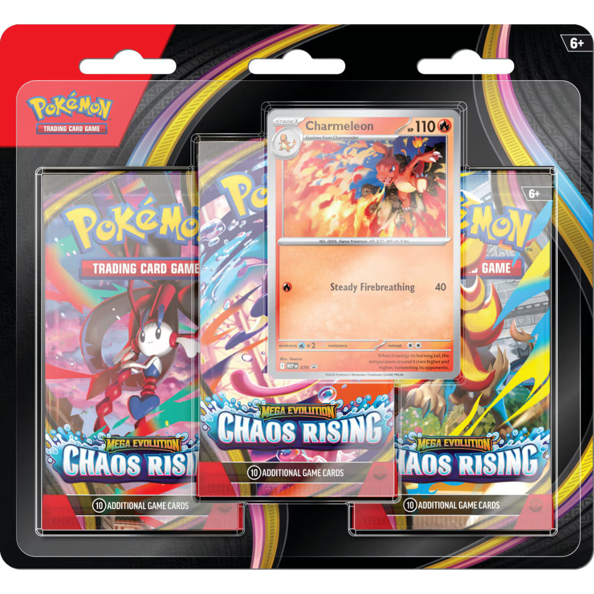 Pokémon TCG: Mega Evolution - Chaos Rising: 3-Pack Blister