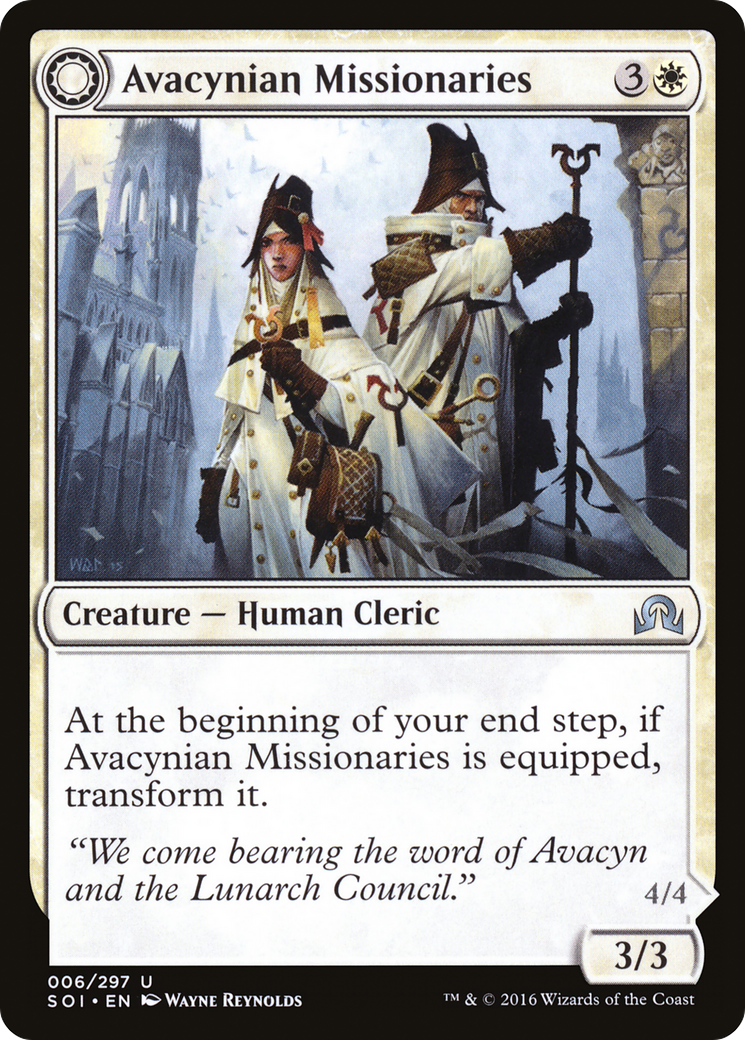 Avacynian Missionaries (SOI-006) - Shadows over Innistrad: (Double Faced Transform) Foil