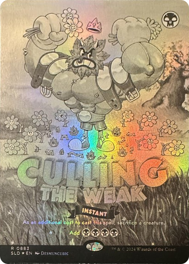 Culling the Weak (Black & White Foil) (SLD-883) - Secret Lair Drop (Borderless) Foil