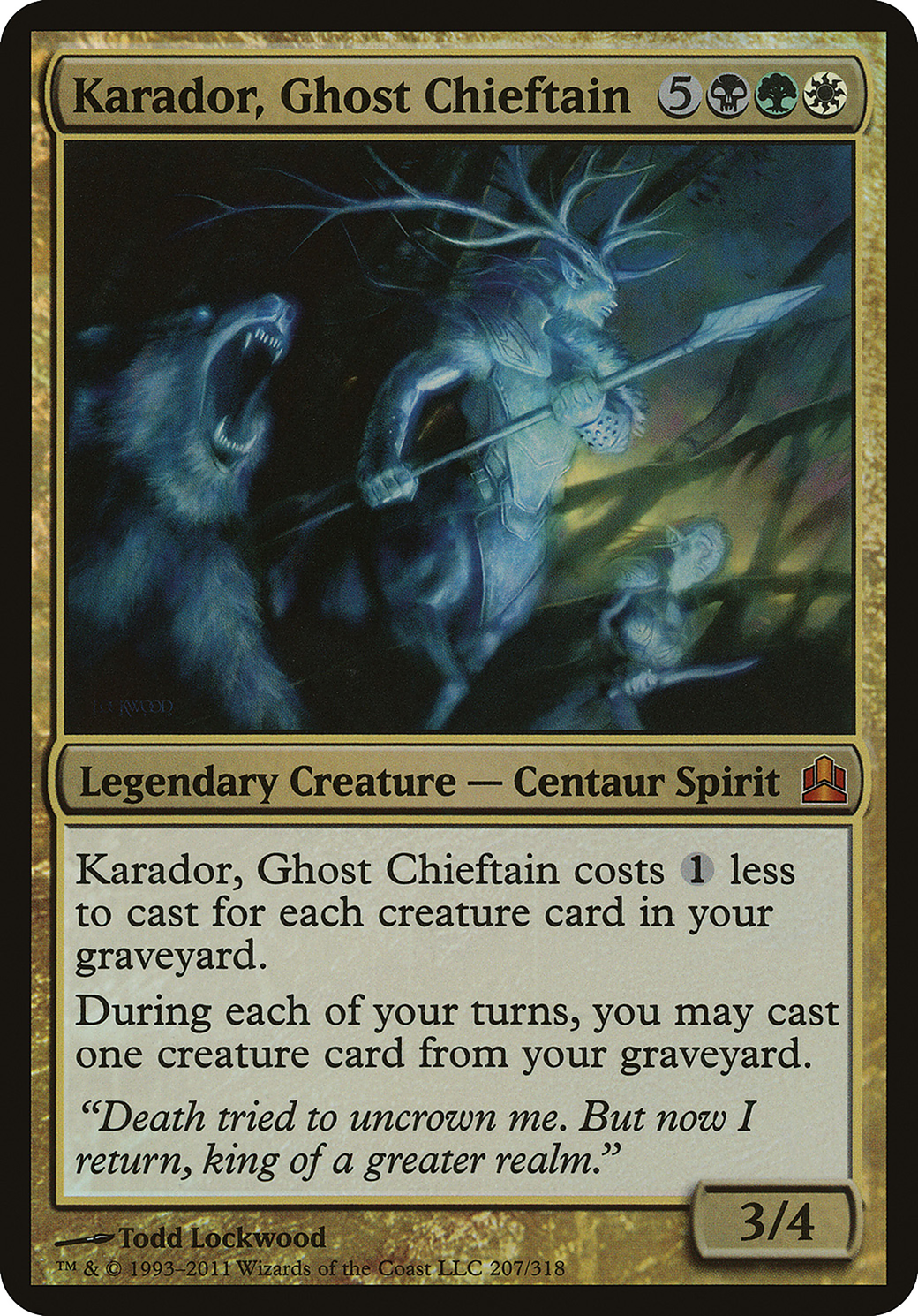 Karador, Ghost Chieftain (Commander) (OVER-) - Commander 2011 Oversized Foil