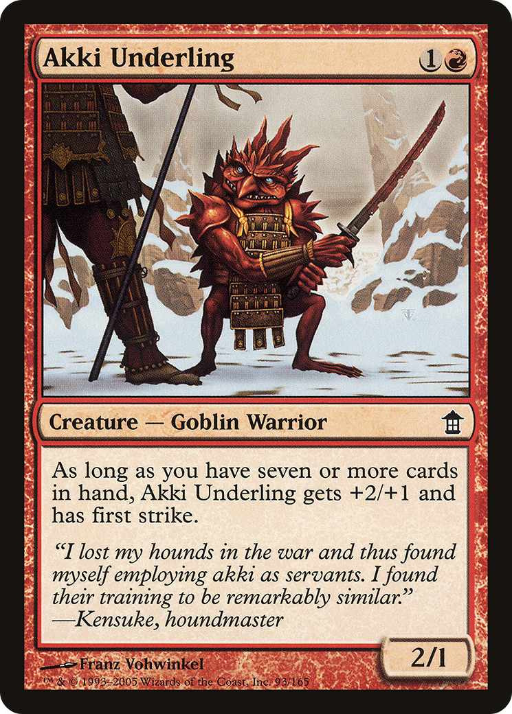 Akki Underling (SOK-093) - Saviors of Kamigawa Foil