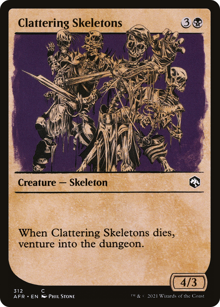 Clattering Skeletons (Showcase) (AFR-312) - Adventures in the Forgotten Realms: (Showcase) Foil