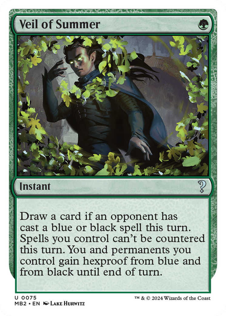 Veil of Summer (White Border) (MB2-075) - Mystery Booster 2