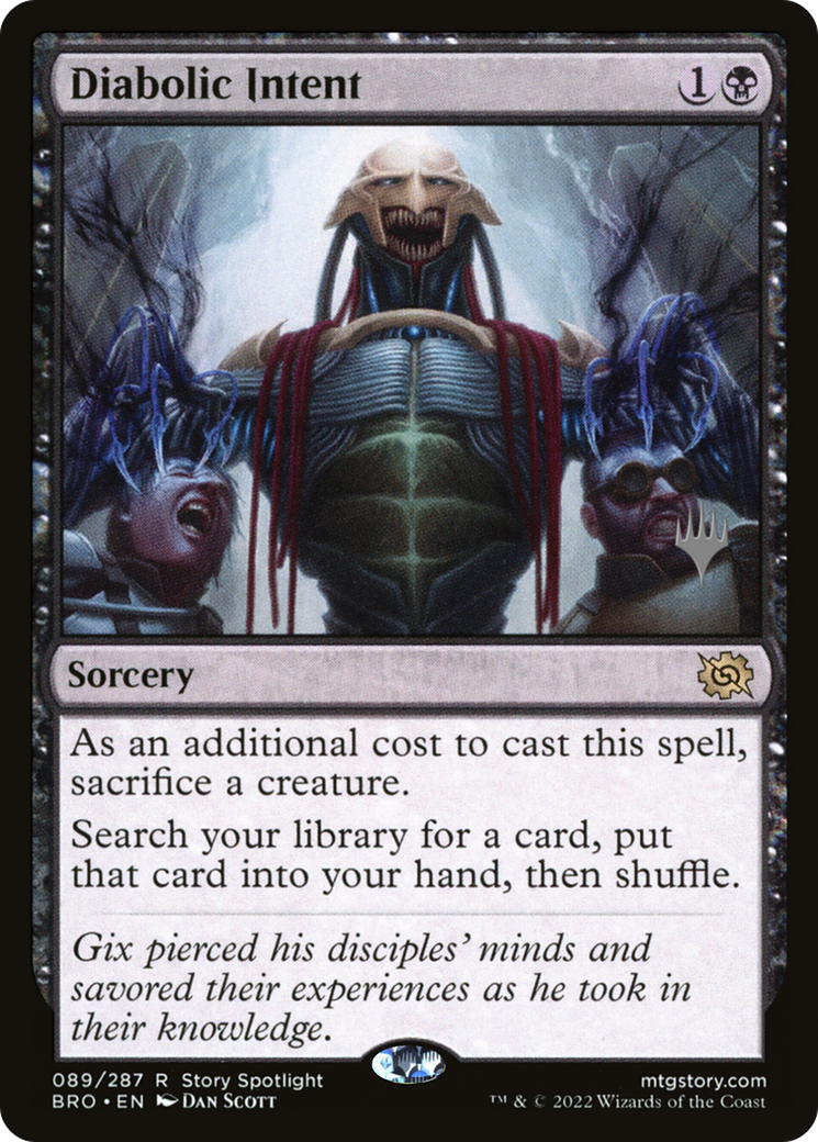Diabolic Intent (PPBRO-089) - The Brothers' War Promos Foil