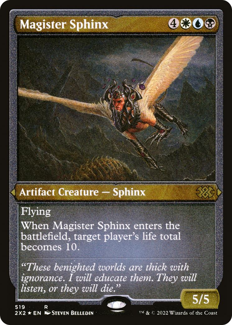 Magister Sphinx (Foil Etched) (2X2-519) - Double Masters 2022 Foil