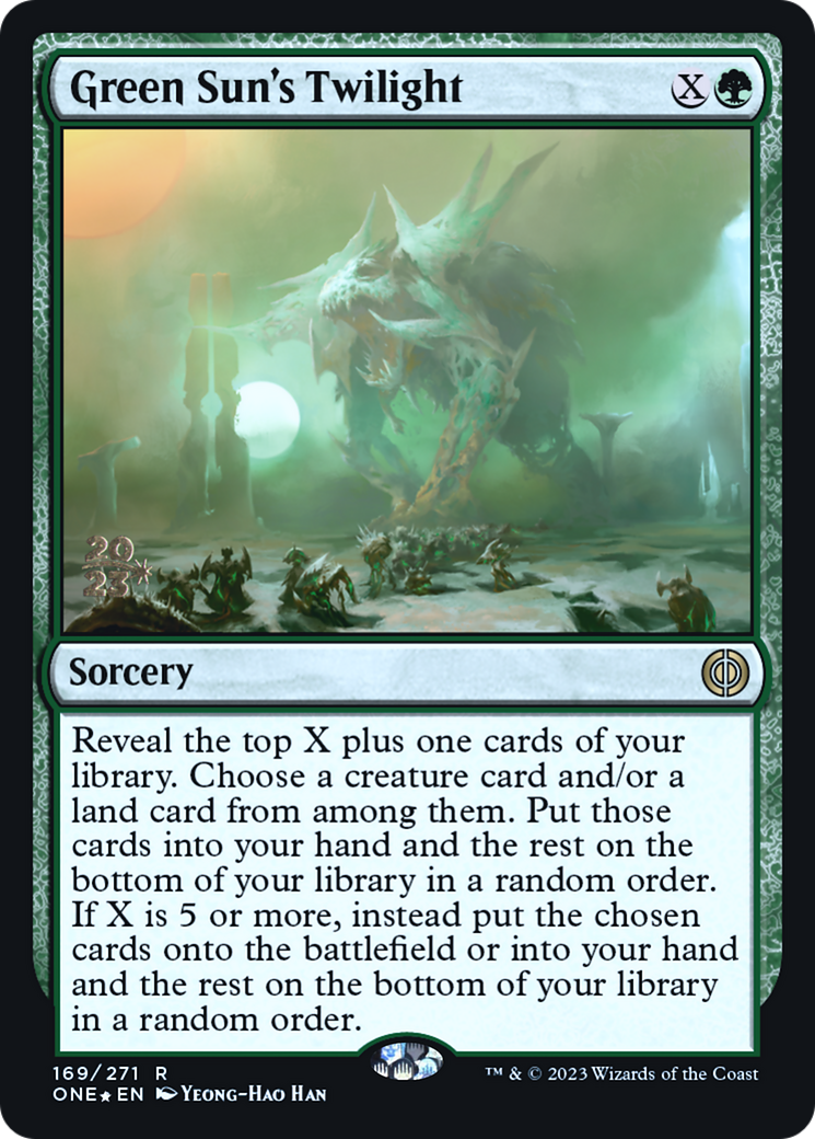 Green Sun's Twilight (PRE-169) - Phyrexia: All Will Be One Promos Foil