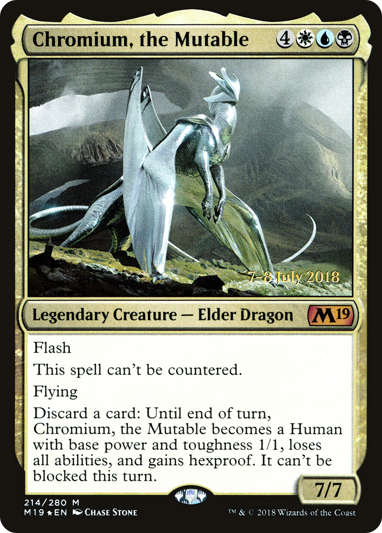 Chromium, the Mutable (PRE-214) - Core Set 2019 Promos Foil