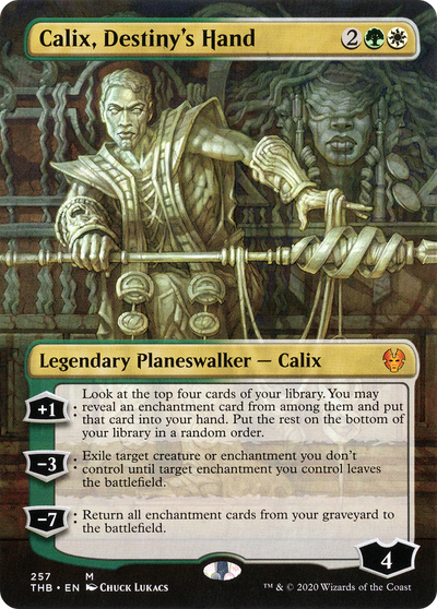 Calix, Destiny's Hand (Borderless) (THB-257) - Theros Beyond Death (Borderless)