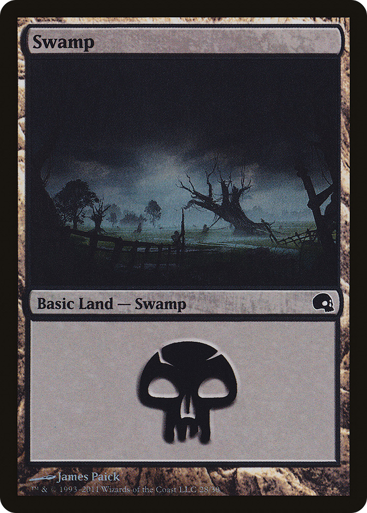 Swamp (28) (GRV-028) - Premium Deck Series: Graveborn Foil