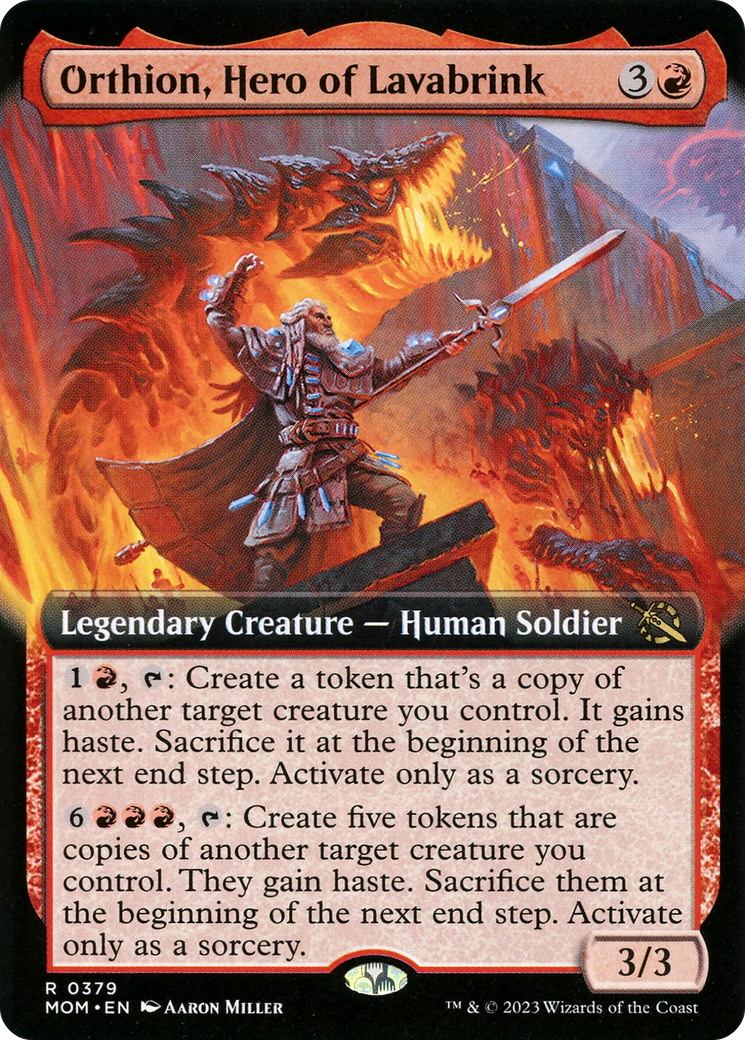 Orthion, Hero of Lavabrink (Extended Art) (MOM-379) - March of the Machine: (Extended Art)
