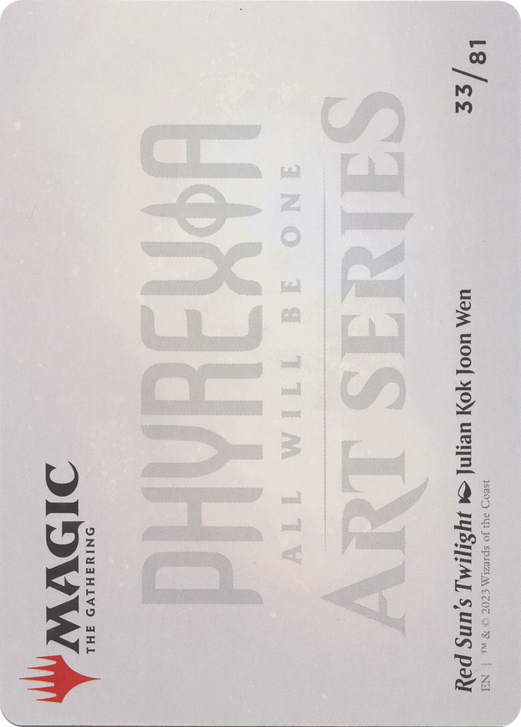 Red Sun's Twilight // Red Sun's Twilight (AONE-033) - Phyrexia: All Will Be One Art Series (Borderless) Foil