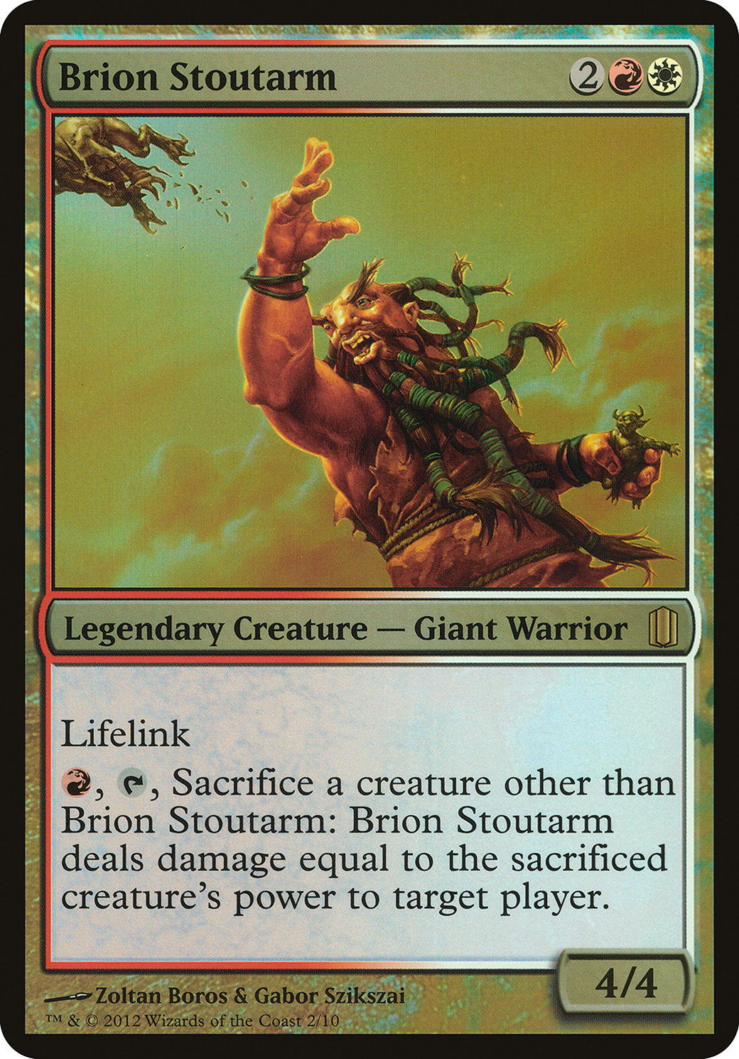 Brion Stoutarm (Commander's Arsenal) (OVER-) - Commander's Arsenal Oversized Foil