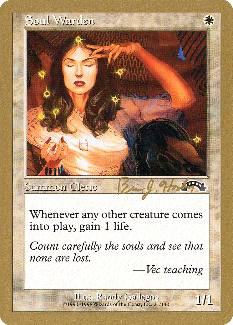Soul Warden - 1998 Brian Hacker (EXO) (WCD-) - World Championship Decks 1998
