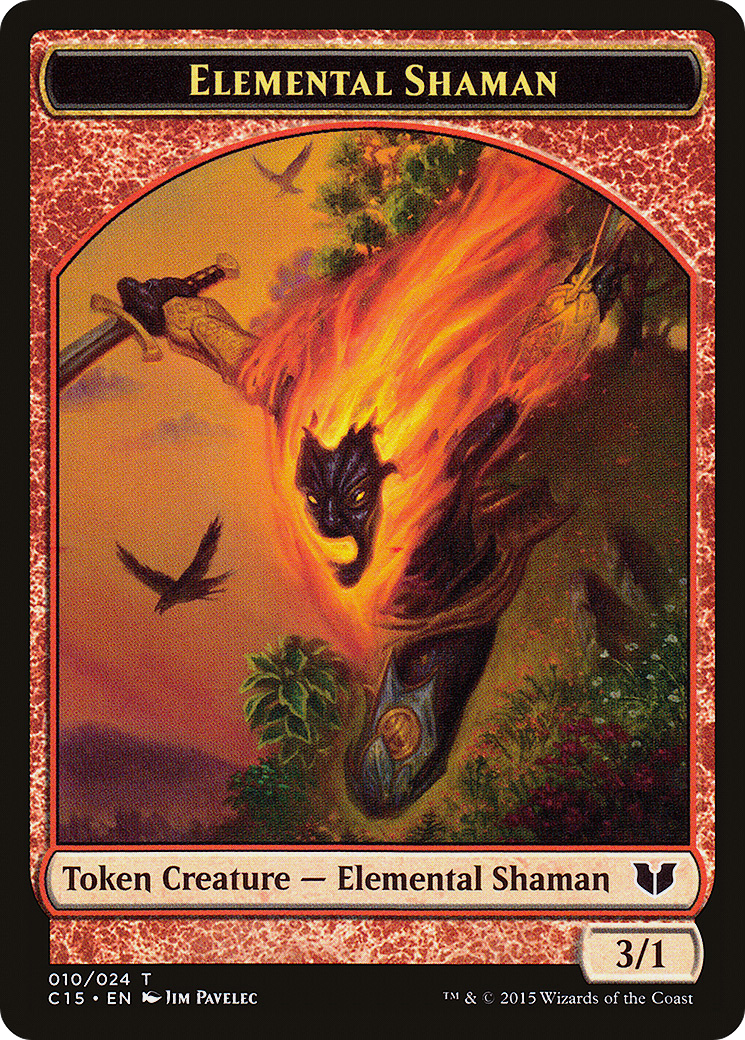 Elemental Shaman // Shapeshifter Double-Sided Token (C15-10 // 1) - Commander 2015 Tokens