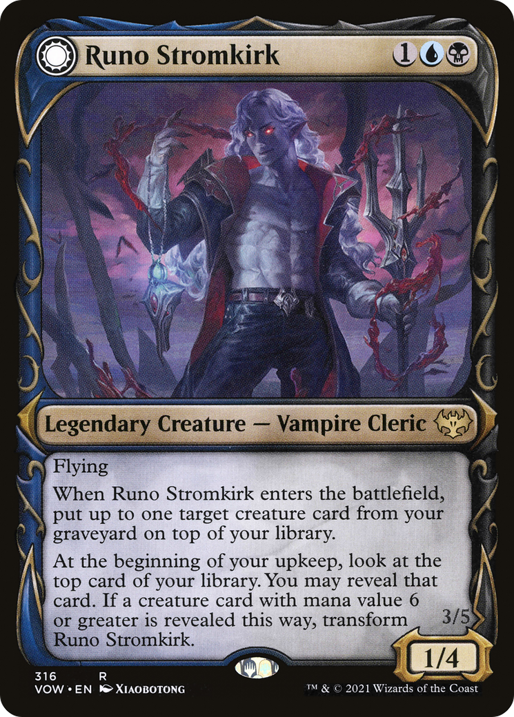 Runo Stromkirk (Showcase) (316) (VOW-316) - Innistrad: Crimson Vow: (Showcase, Double Faced Transform) Foil