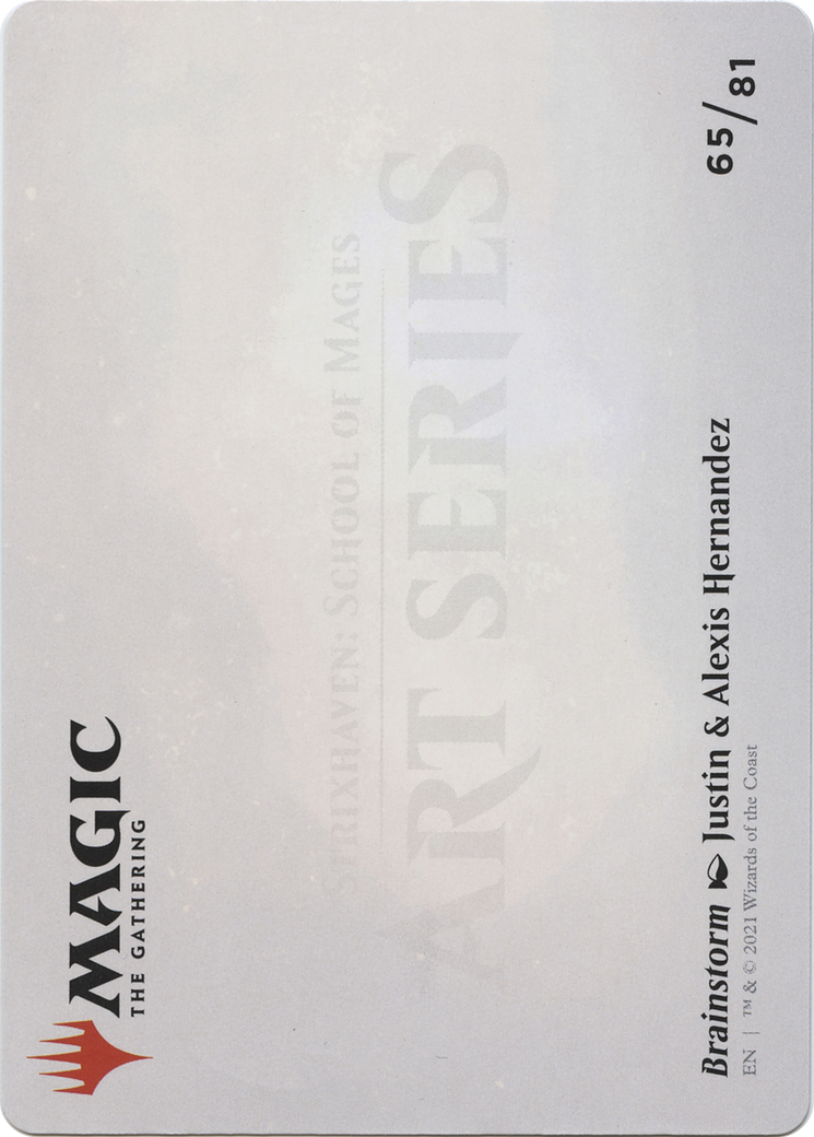Brainstorm // Brainstorm (ASTX-065) - Strixhaven Art Series (Borderless) Foil