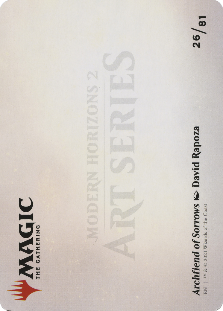 Archfiend of Sorrows // Archfiend of Sorrows (AMH2-026) - Modern Horizons 2 Art Series (Borderless) Foil