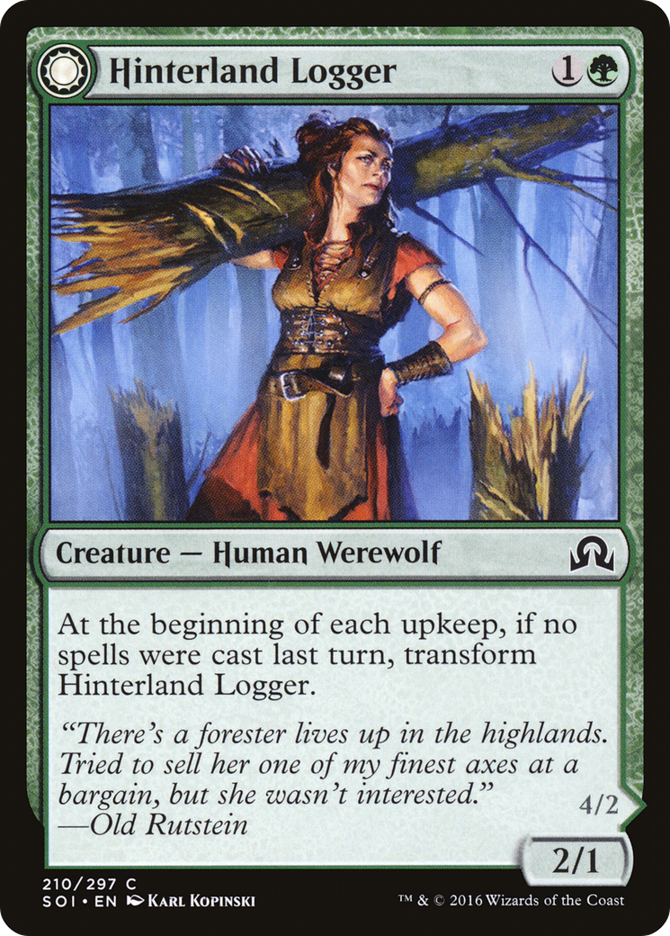 Hinterland Logger (SOI-210) - Shadows over Innistrad: (Double Faced Transform)