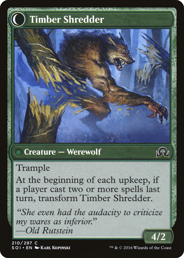 Hinterland Logger (SOI-210) - Shadows over Innistrad: (Double Faced Transform)