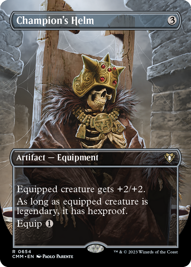 Champion's Helm (Borderless) (CMM-654) - Commander Masters (Borderless)