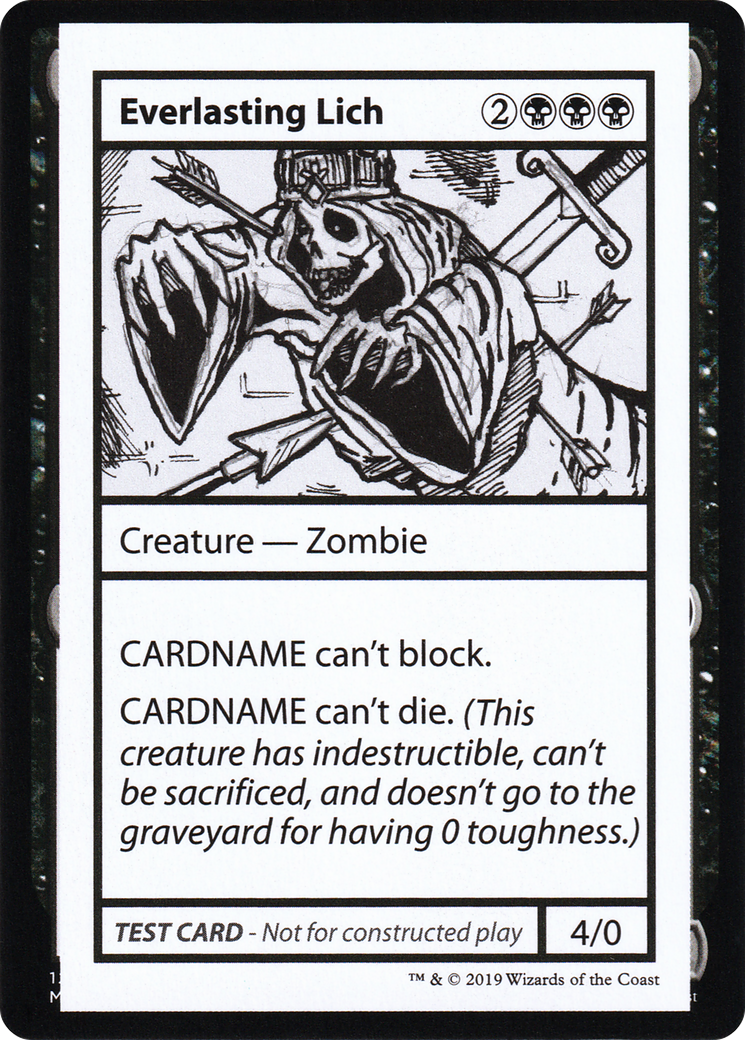 Everlasting Lich (No PW Symbol) (CMB1-041) - Mystery Booster Playtest Cards 2021
