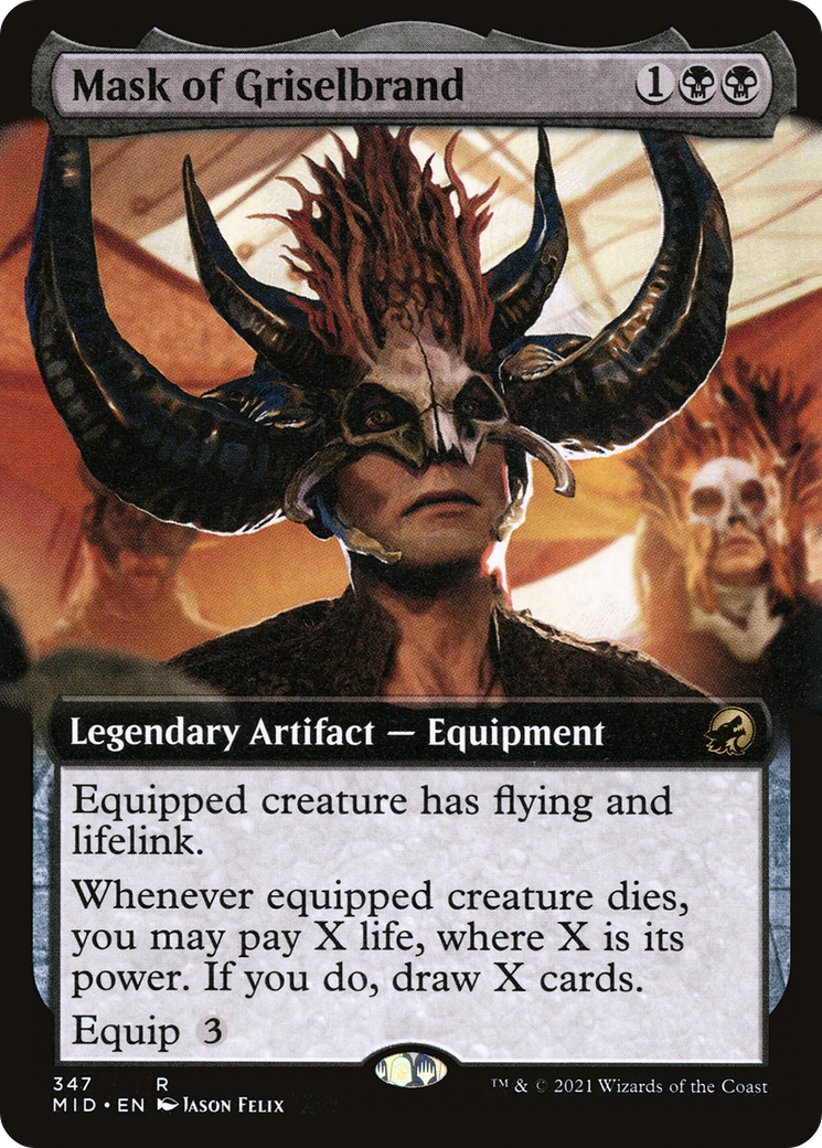 Mask of Griselbrand (Extended Art) (MID-347) - Innistrad: Midnight Hunt: (Extended Art)
