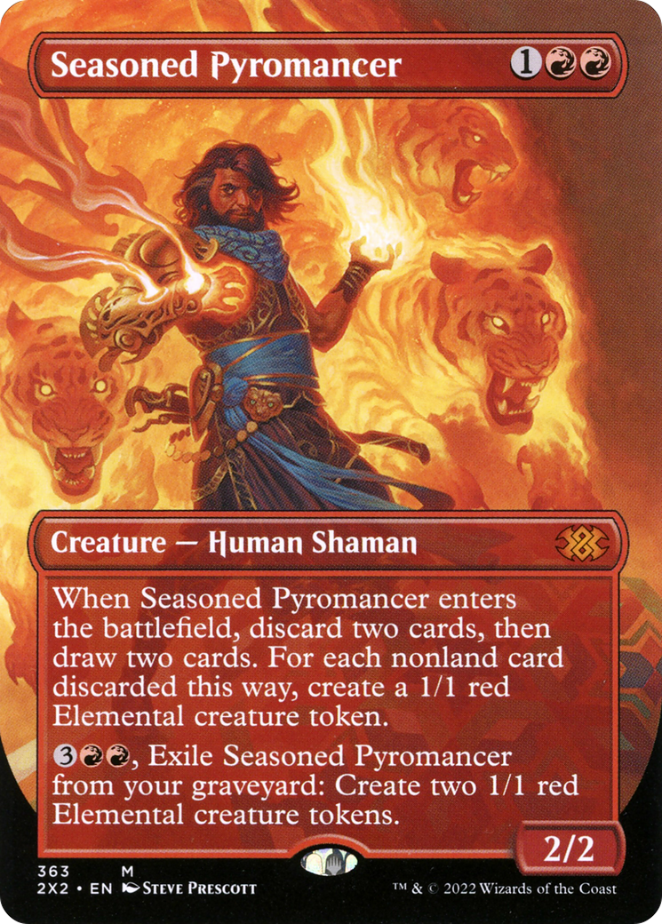 Seasoned Pyromancer (Borderless) (2X2-363) - Double Masters 2022 (Borderless)