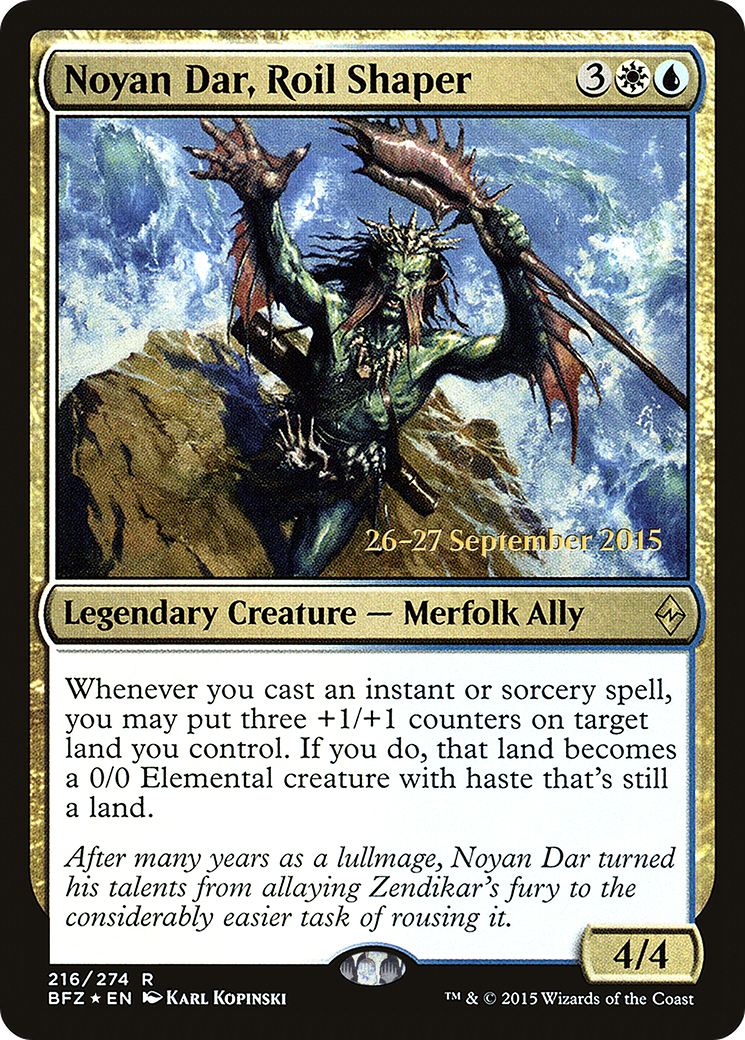 Noyan Dar, Roil Shaper (PRE-216) - Battle for Zendikar Promos Foil