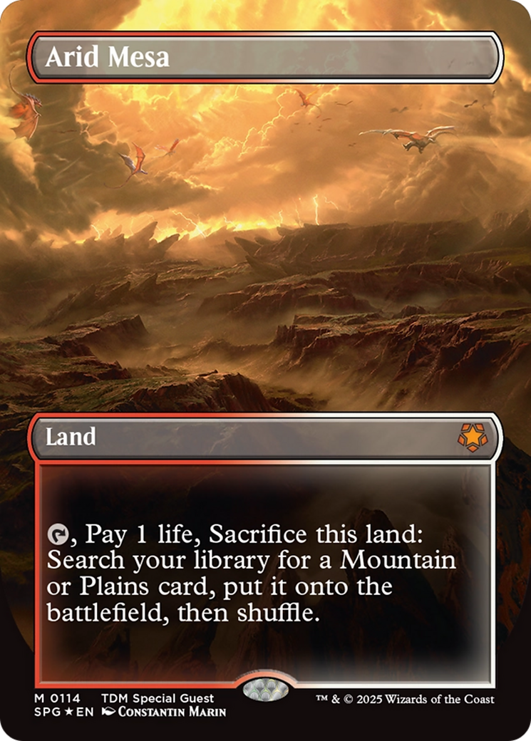 Arid Mesa (Borderless) (Dragonscale Foil) (SPG-114) - Special Guests (Borderless) Foil