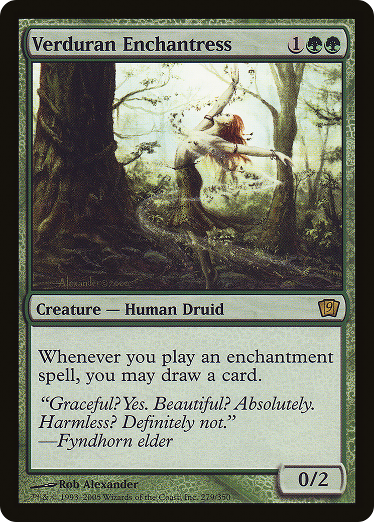 Verduran Enchantress (9ED-279) - 9th Edition