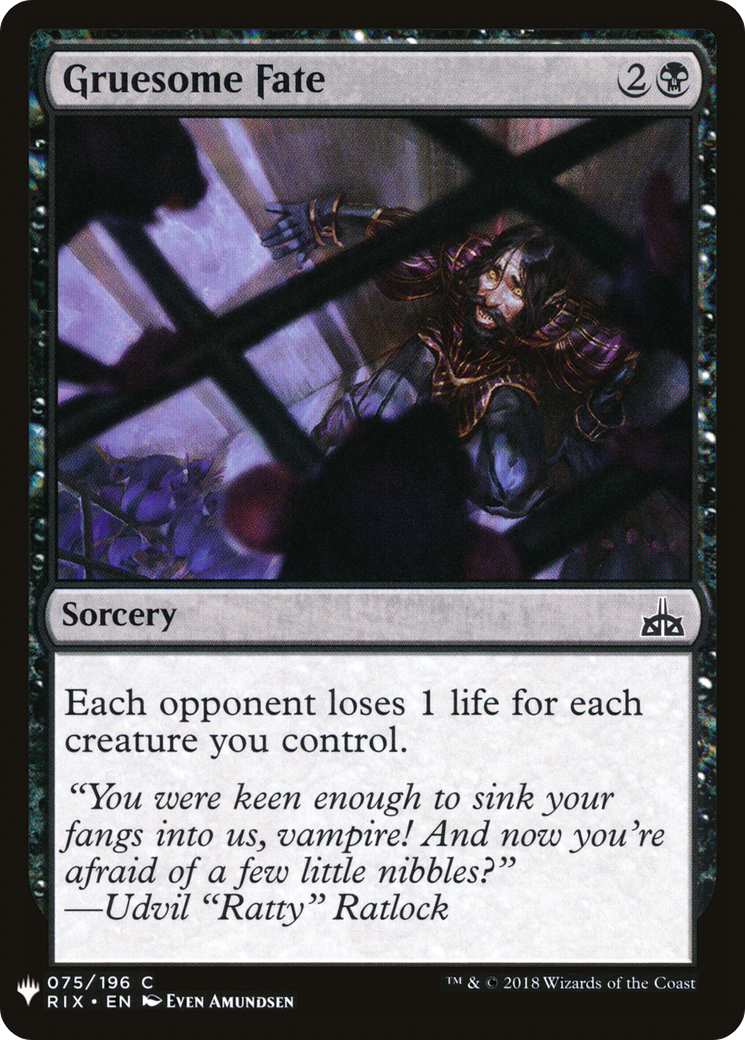 Gruesome Fate (LIST-075) - The List
