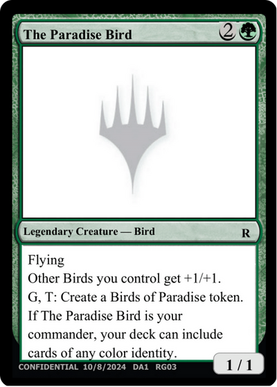 The Paradise Bird (UNK-RG03F) - Unknown Event