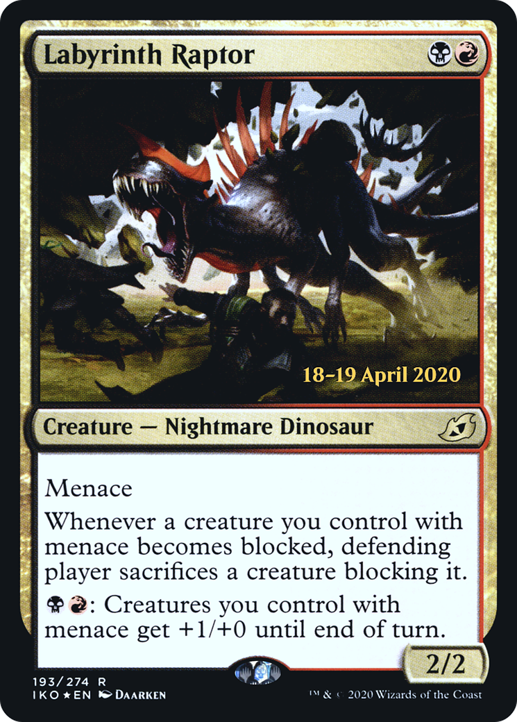 Labyrinth Raptor (PRE-193S) - Ikoria: Lair of Behemoths Promos Foil