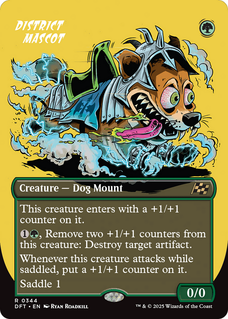 District Mascot (Borderless) (DFT-344) - Aetherdrift (Borderless) Foil