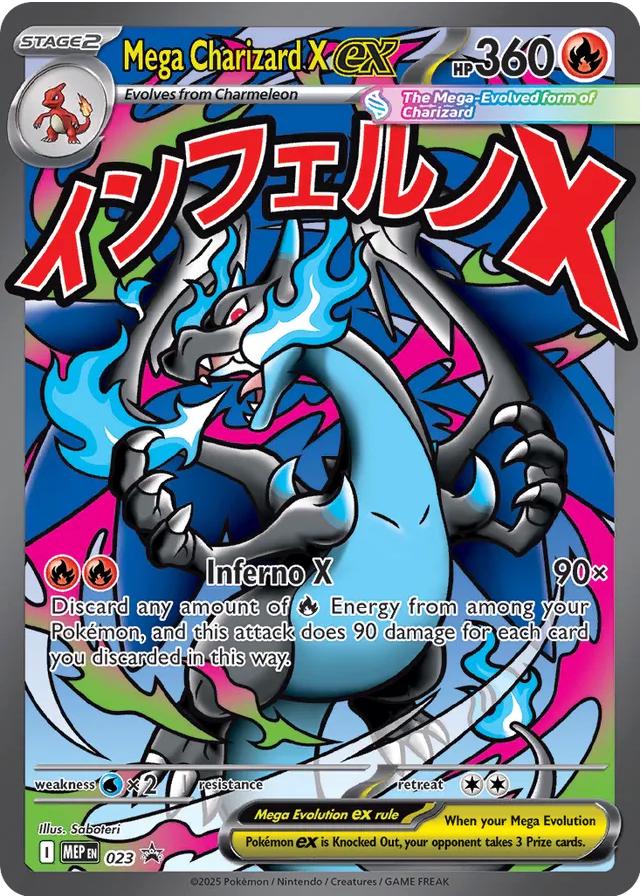 Mega Charizard X ex 023 & Oricorio EX 024 Promo - Holofoil ME Mega Evolution Promo