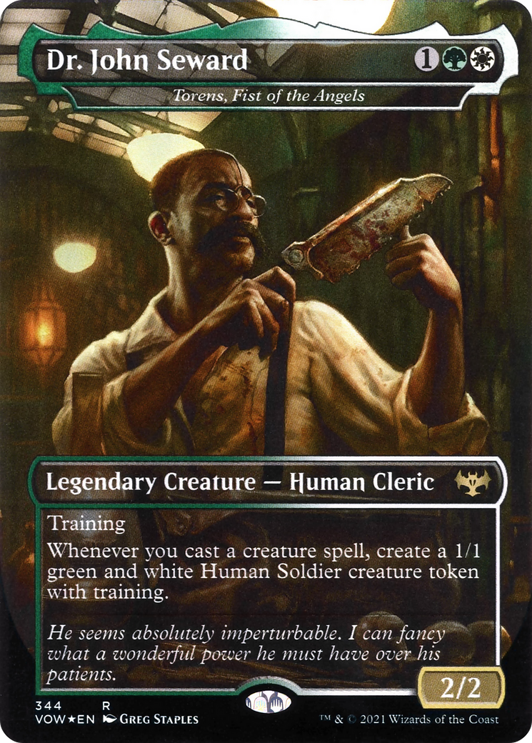 Dr. John Seward - Torens, Fist of the Angels (VOW-344) - Innistrad: Crimson Vow / Dr. John Seward (Borderless) Foil