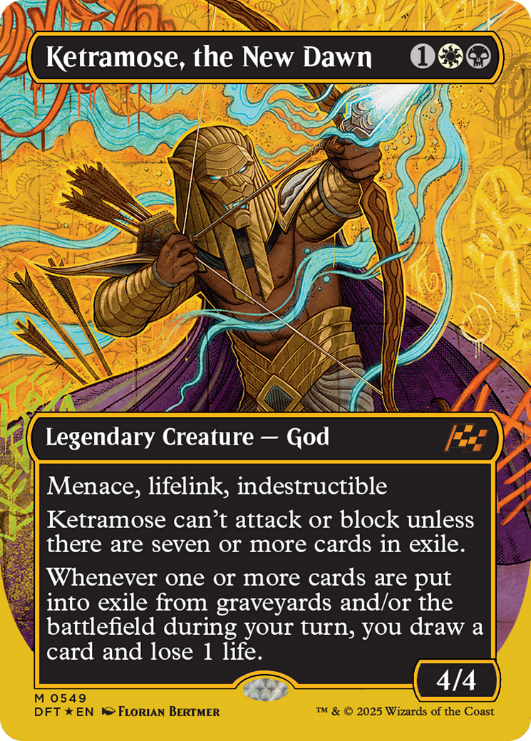 Ketramose, the New Dawn (Borderless) (First-Place Foil) (DFT-549) - Aetherdrift (Borderless) Foil
